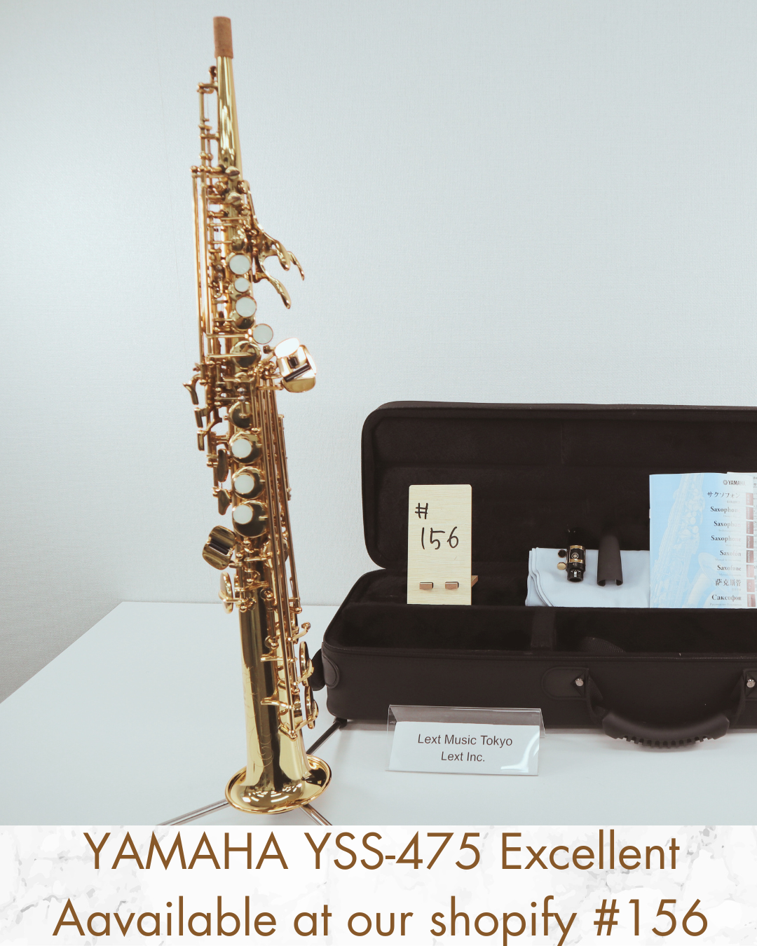 YAMAHA YSS-475 Soprano Saxphone 041358 Made in Japan Excellent In Stock #156