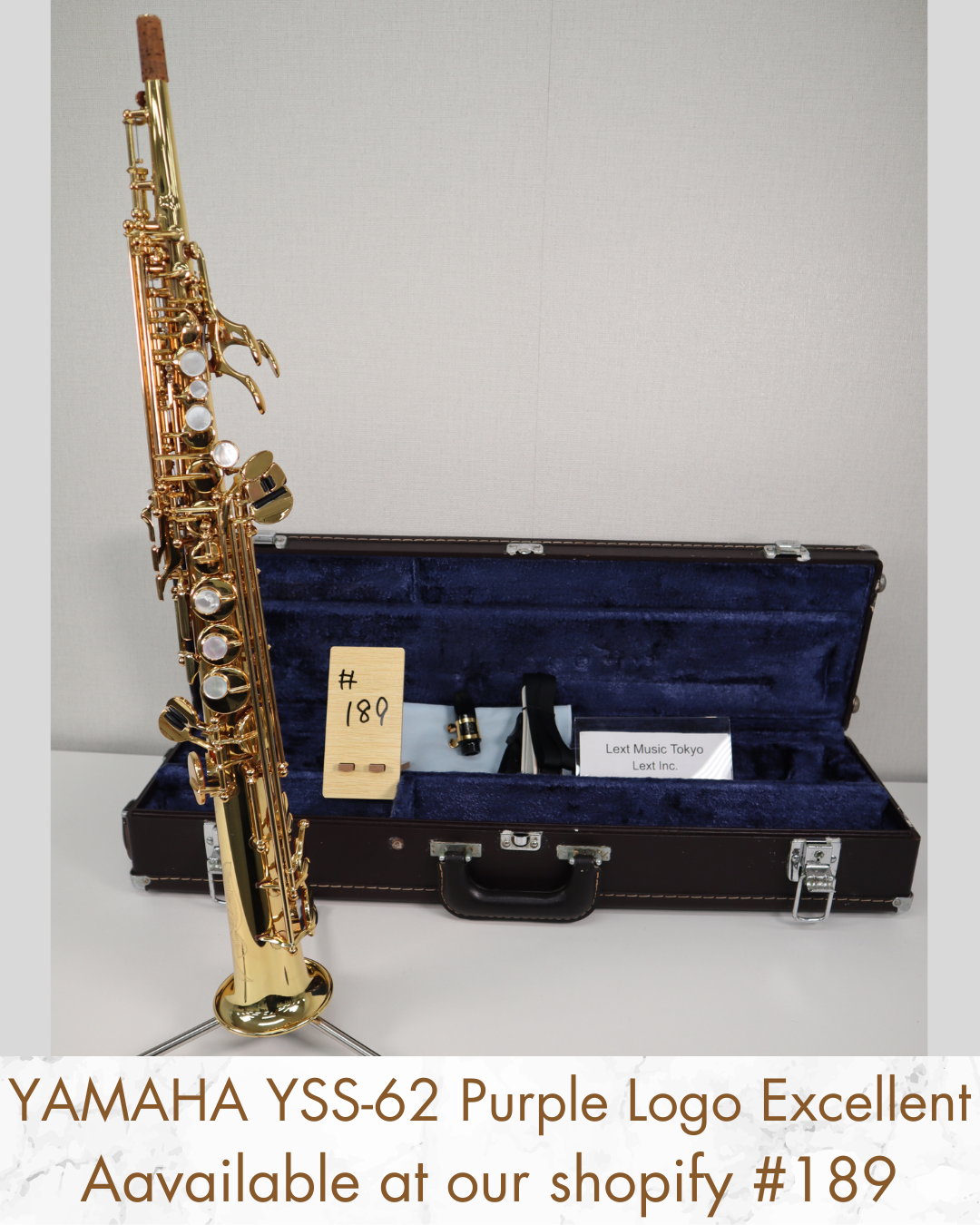 YAMAHA YSS-62 Purple logo Soprano Saxophone 012783 Excellent Made in Japan #189