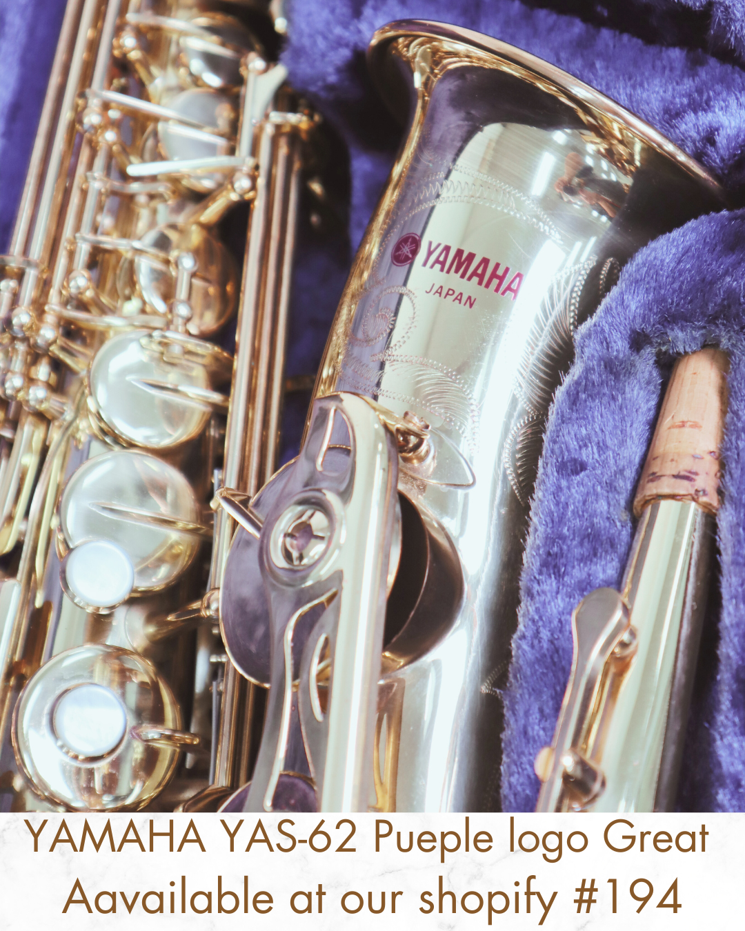 YAMAHA Alto Saxophone YAS-62 Purple Logo 007315 Great made in Japan Stock #194