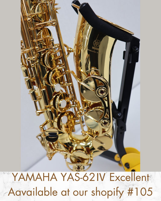 YAMAHA YAS-62Ⅳ(F43757) V1PGP Excellent Alto Saxophone MADE IN JAPAN in Stock #105