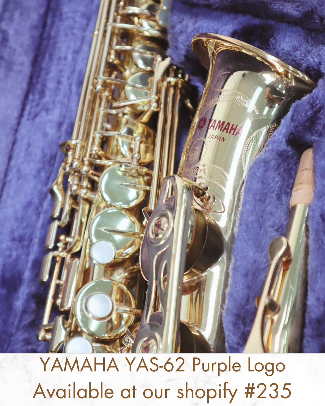 YAMAHA YAS-62 Purple Logo Alto Saxophone 017344 Great Made in Japan #235