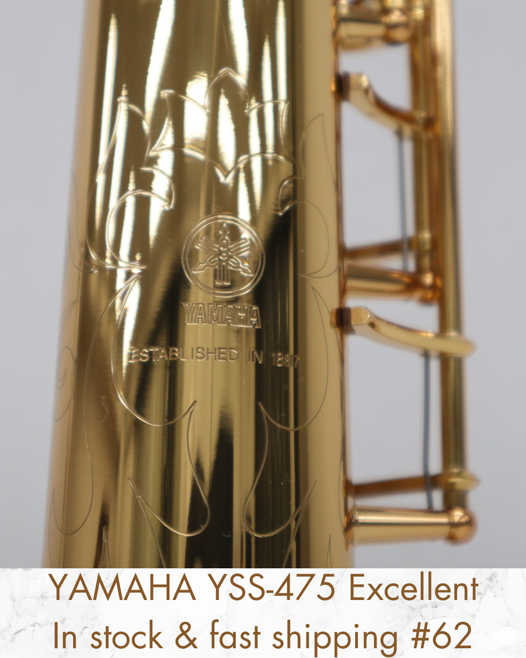 YAMAHA YSS-475 (039488) Soprano Saxophone Excellent MADE IN JAPAN in Stock #62