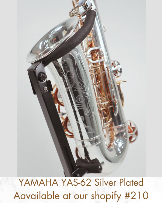 YAMAHA YAS-62S Silver Plated Alto Saxophone E08289 Excellent Made in Japan #210