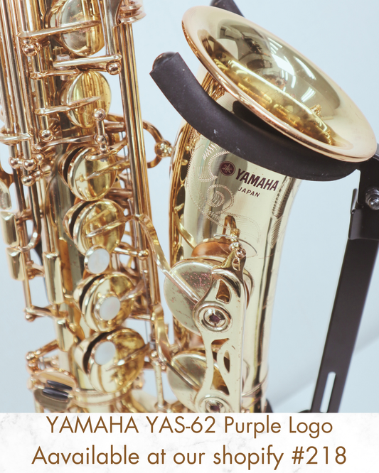 YAMAHA YAS-62 Purple Logo Early 4-Digit Alto Saxophone 004360 Excellent Made in Japan #218