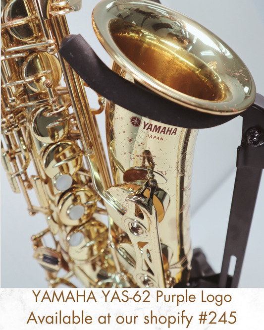 YAMAHA YAS-62 Purple Logo Alto Saxophone 020914 Great Made in Japan #245