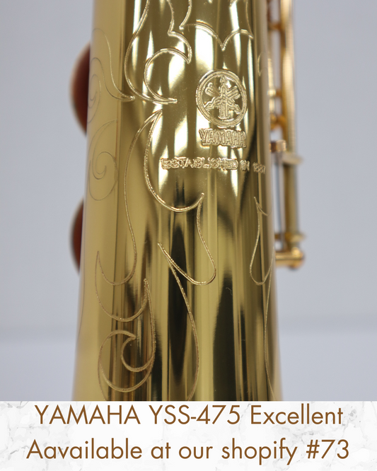 YAMAHA YSS-475 (021035) Soprano Saxophone Excellent MADE IN JAPAN in Stock #73