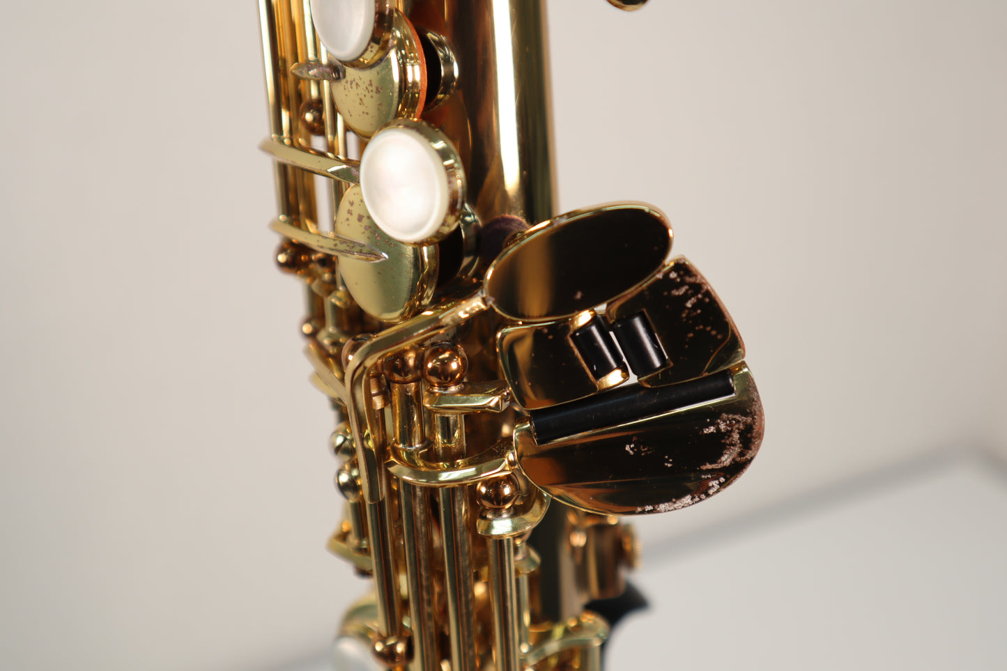 YAMAHA YSS-62 Purple Logo Soprano Saxophone 4832 Great Made in Japan #285