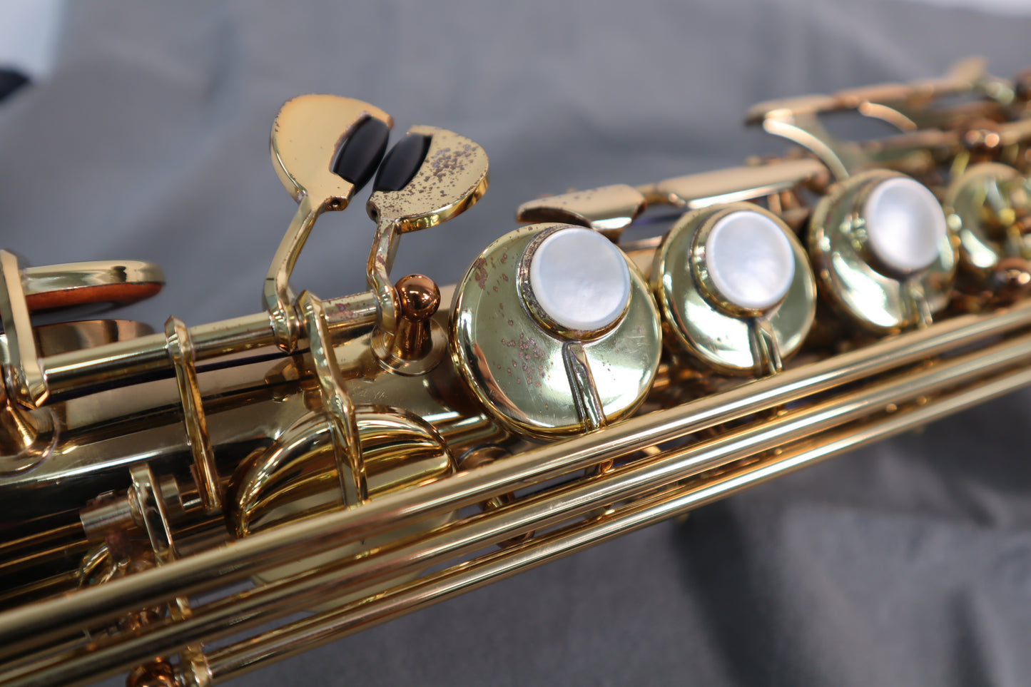 YAMAHA YSS-62 Purple Logo Soprano Saxophone 4832 Great Made in Japan #285