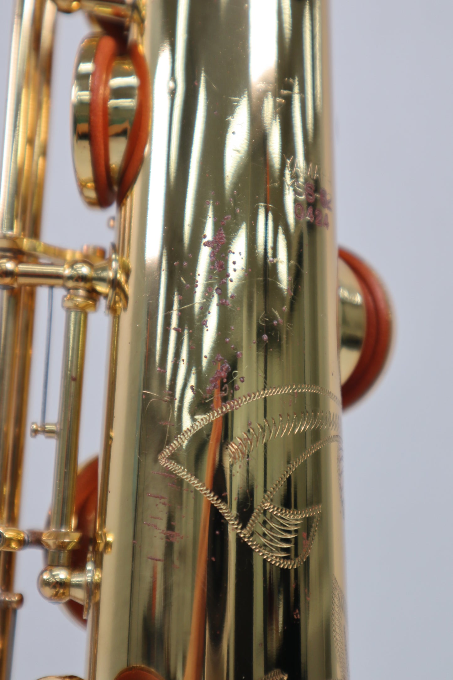 YAMAHA YSS-62 Purple logo Soprano Saxophone 0424 Great Made in Japan Stock #187