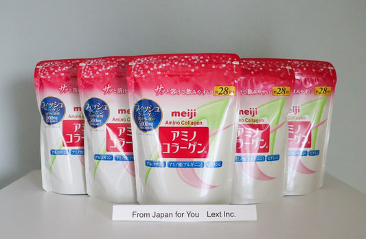 Meiji Amino Collagen powder refill【5pcs ×28days (196g) 】in Stock from JAPAN NEW