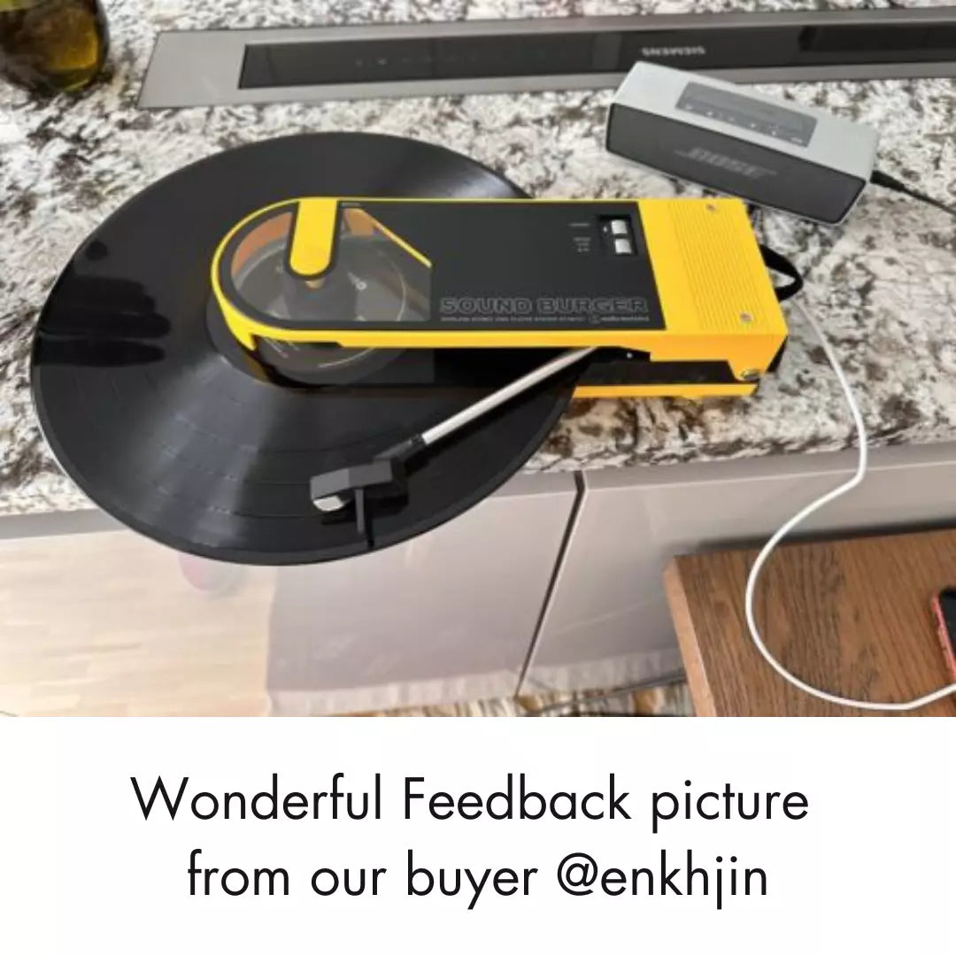 SOUND BURGER AT-SB727 YL Portable Bluetooth Turntable Yellow || Buy 2 get 50$ discount||