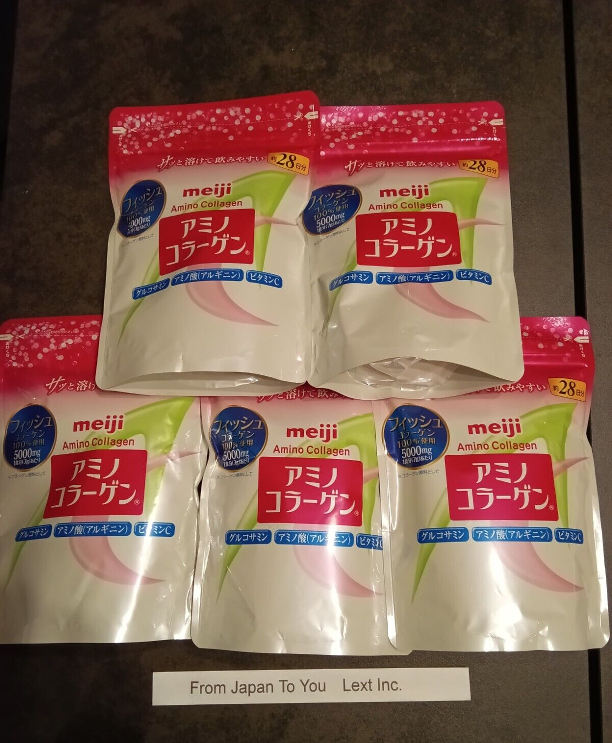 Meiji Amino Collagen powder refill【5pcs ×28days (196g) 】in Stock from JAPAN NEW